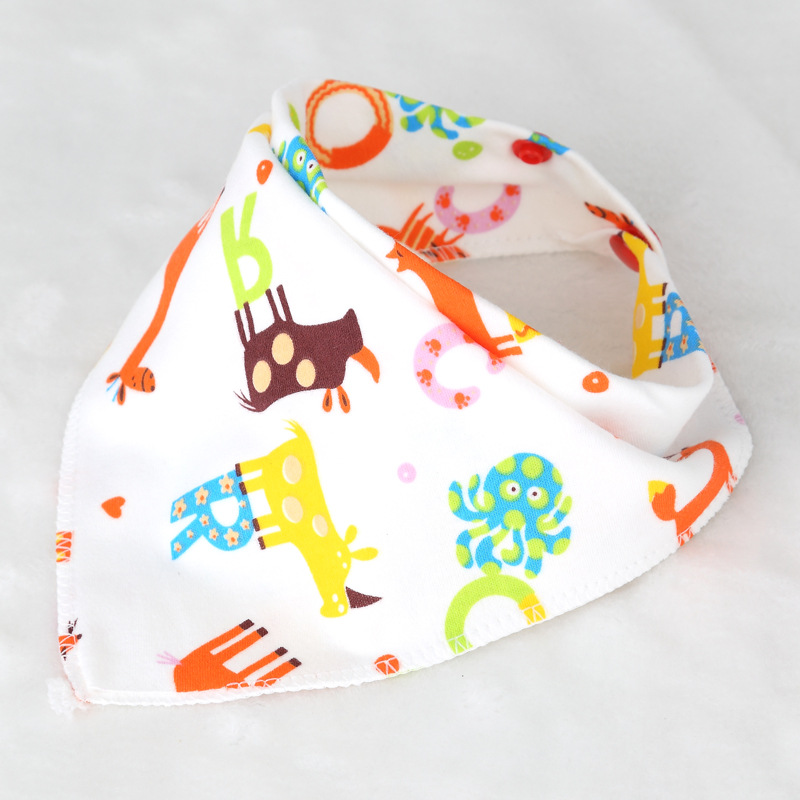 Baby Bibs Cotton Triangle Double Layers Cotton